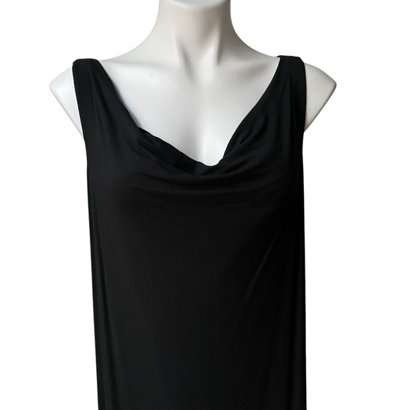 Eileen Fisher Cowl Neck Handkerchief Hem Sleeveless Jersey Dress, Petite Lg - Picture 9 of 14